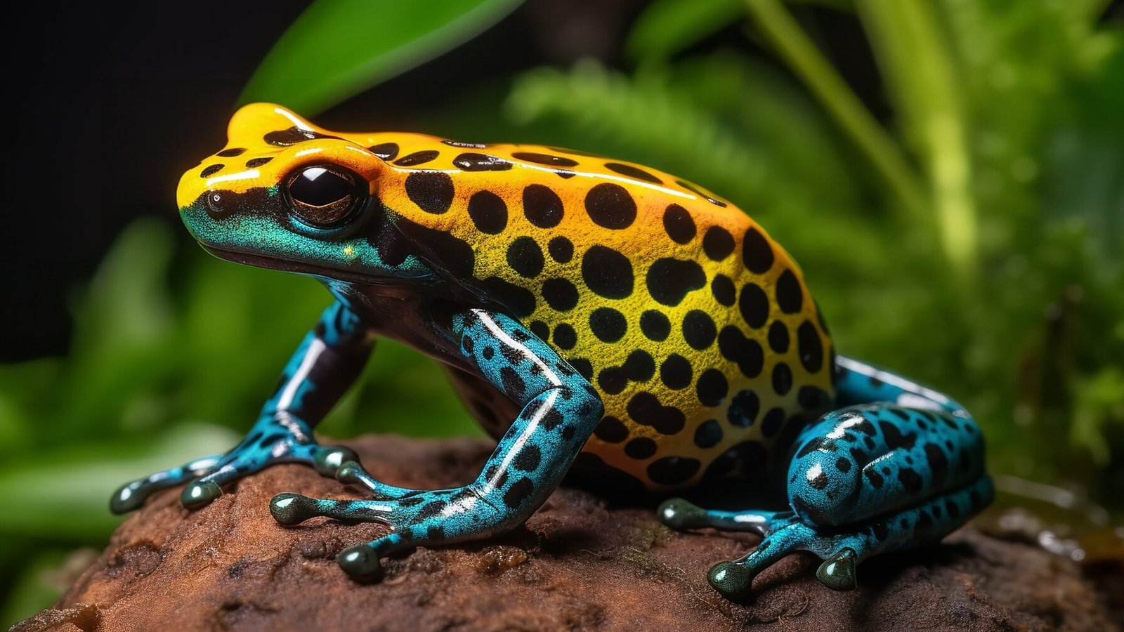 1920 the vibrant display of the poison dart frog in rainforest undergrowth edited