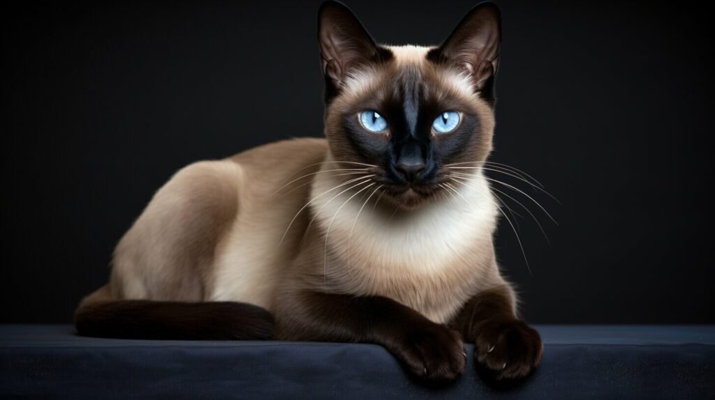 Siamese cat with seal point coat variation