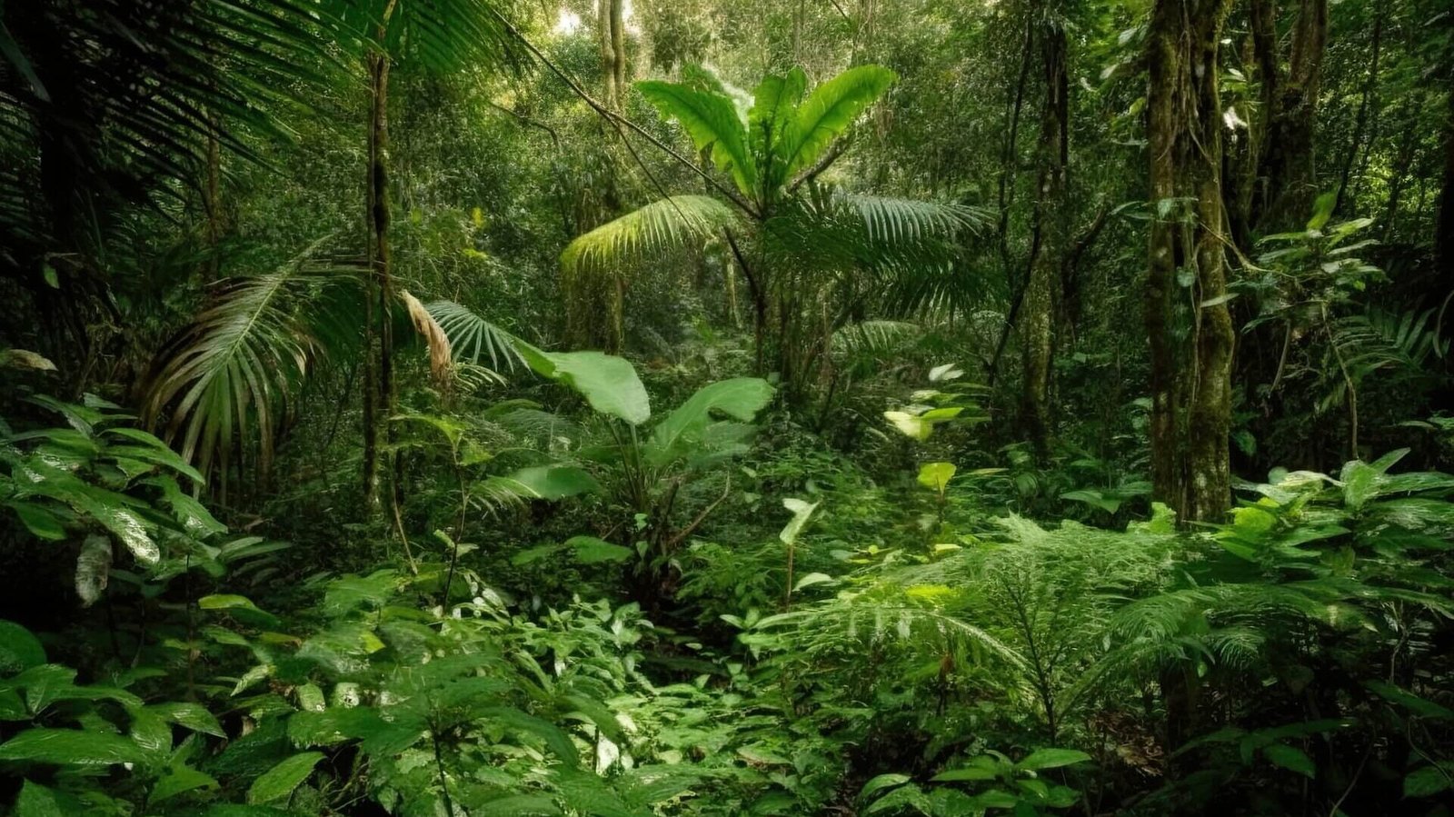 An image of a lush tropical rainforest.